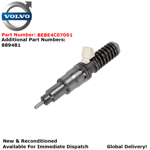 VOLVO PENTA INDUSTRIAL AND MARINE NEW AND RECONDITIONED DELPHI DIESEL INJECTOR - BEBE4C07001